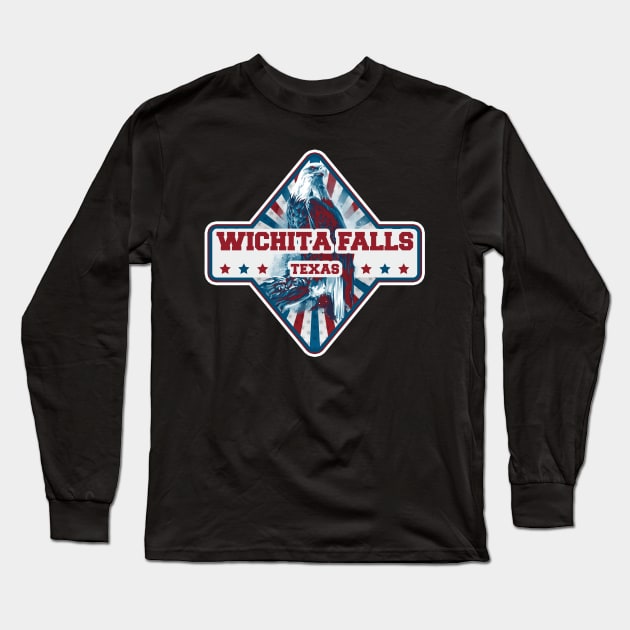 Wichita city gift. Town in USA Long Sleeve T-Shirt by SerenityByAlex